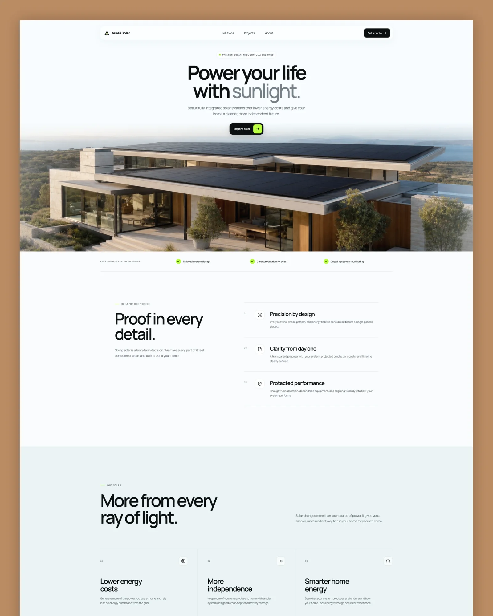 Aureli Solar website preview